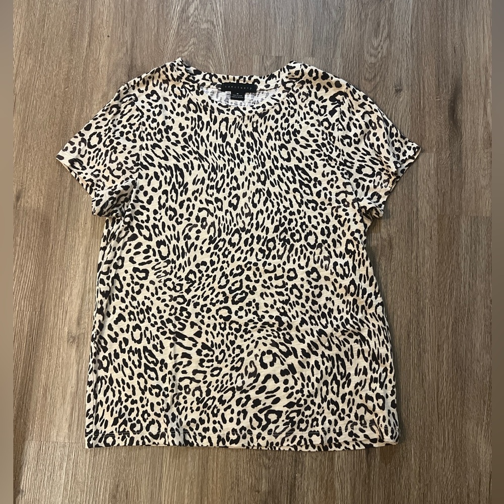 Sanctuary M Women’s Animal Print Short Sleeve T-shirt